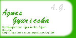 agnes gyuricska business card